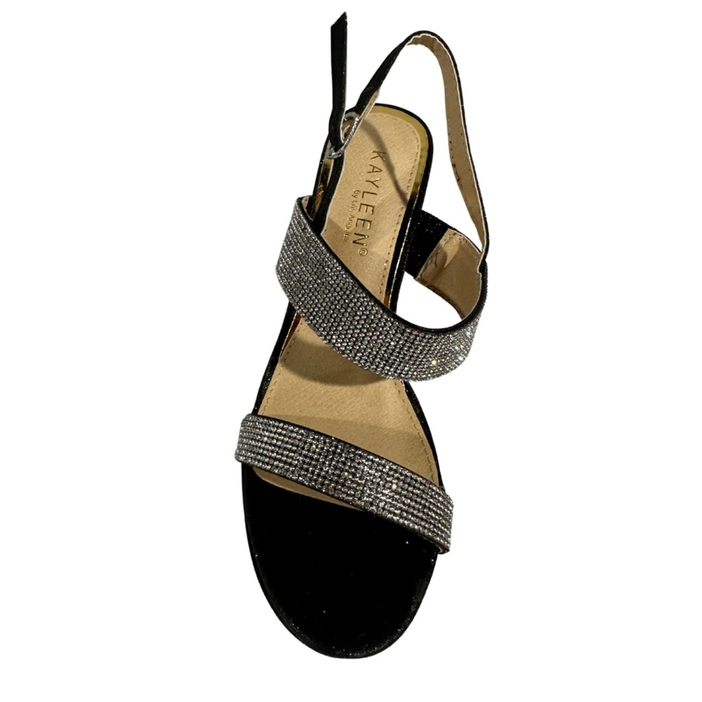 Kayleen Rhinestone 5-Inch Platform Heel Double-Strap - Picture 3 of 3